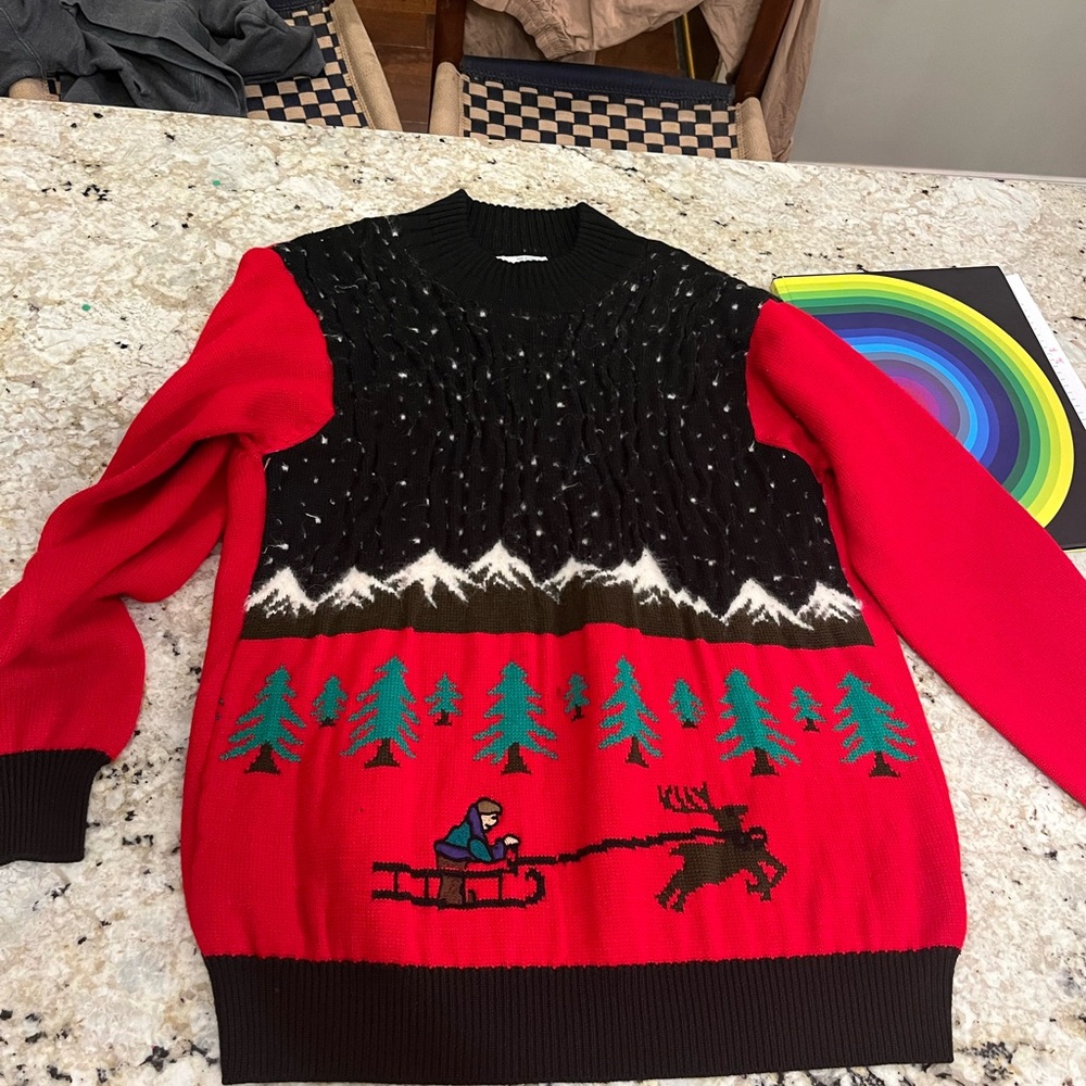 Vintage united colors of benetton Christmas winter sweater